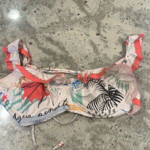 Agua bendita margot style ruffle bikini top